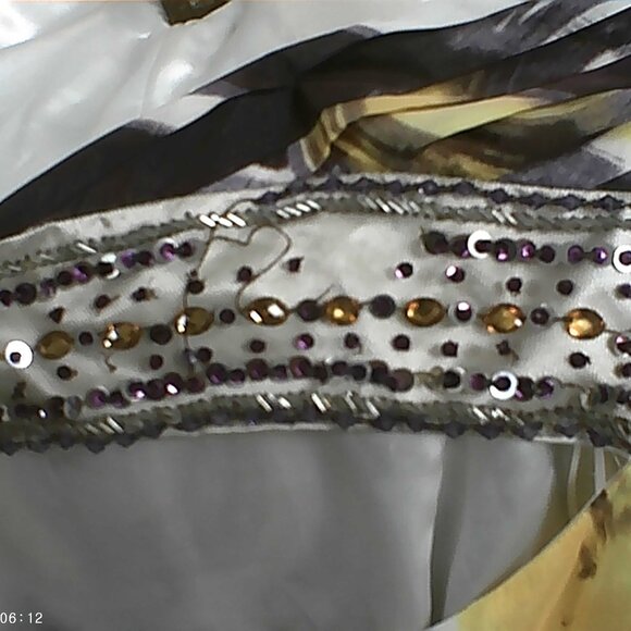 Marie Lee Formal Dress Size 16 White Yellow Purple Pink - Picture 5 of 9